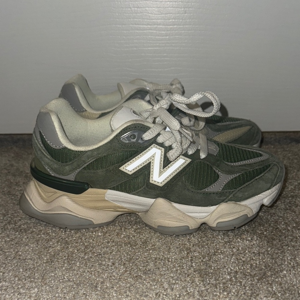 New Balance Olive Green, Gray, Cream Sneakers